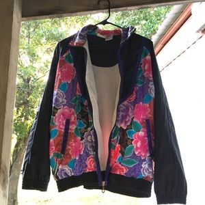 Vintage* 80’s/90’s Floral Purple Windbreaker